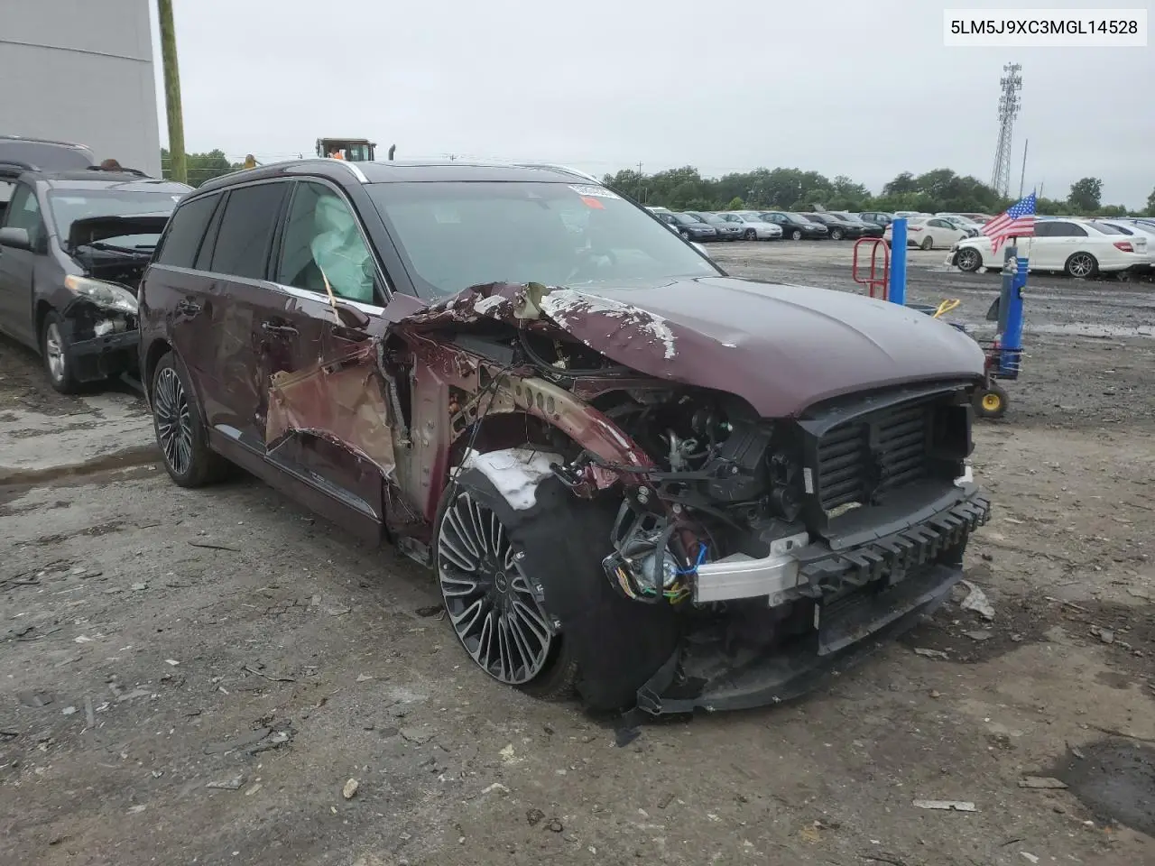 2021 Lincoln Aviator Black Label VIN: 5LM5J9XC3MGL14528 Lot: 59864395
