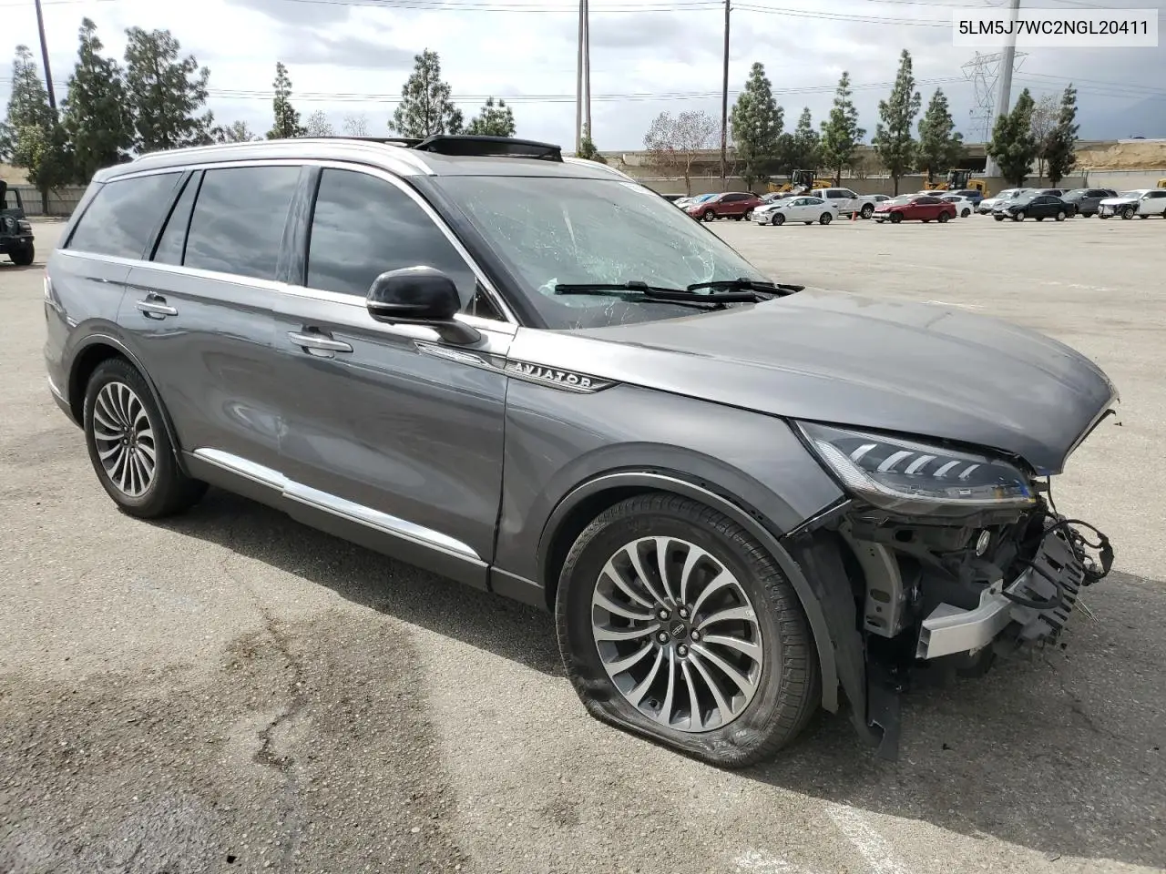 2022 Lincoln Aviator Reserve VIN: 5LM5J7WC2NGL20411 Lot: 50914905