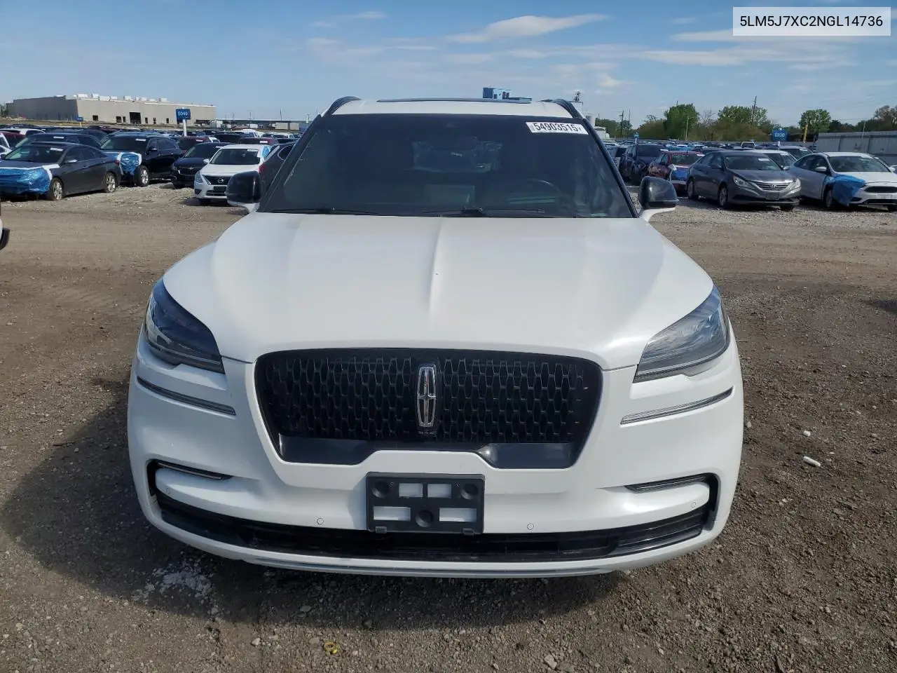 2022 Lincoln Aviator Reserve VIN: 5LM5J7XC2NGL14736 Lot: 54903515
