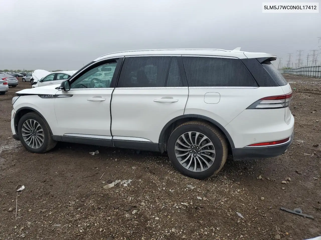 2022 Lincoln Aviator Reserve VIN: 5LM5J7WC0NGL17412 Lot: 55489355