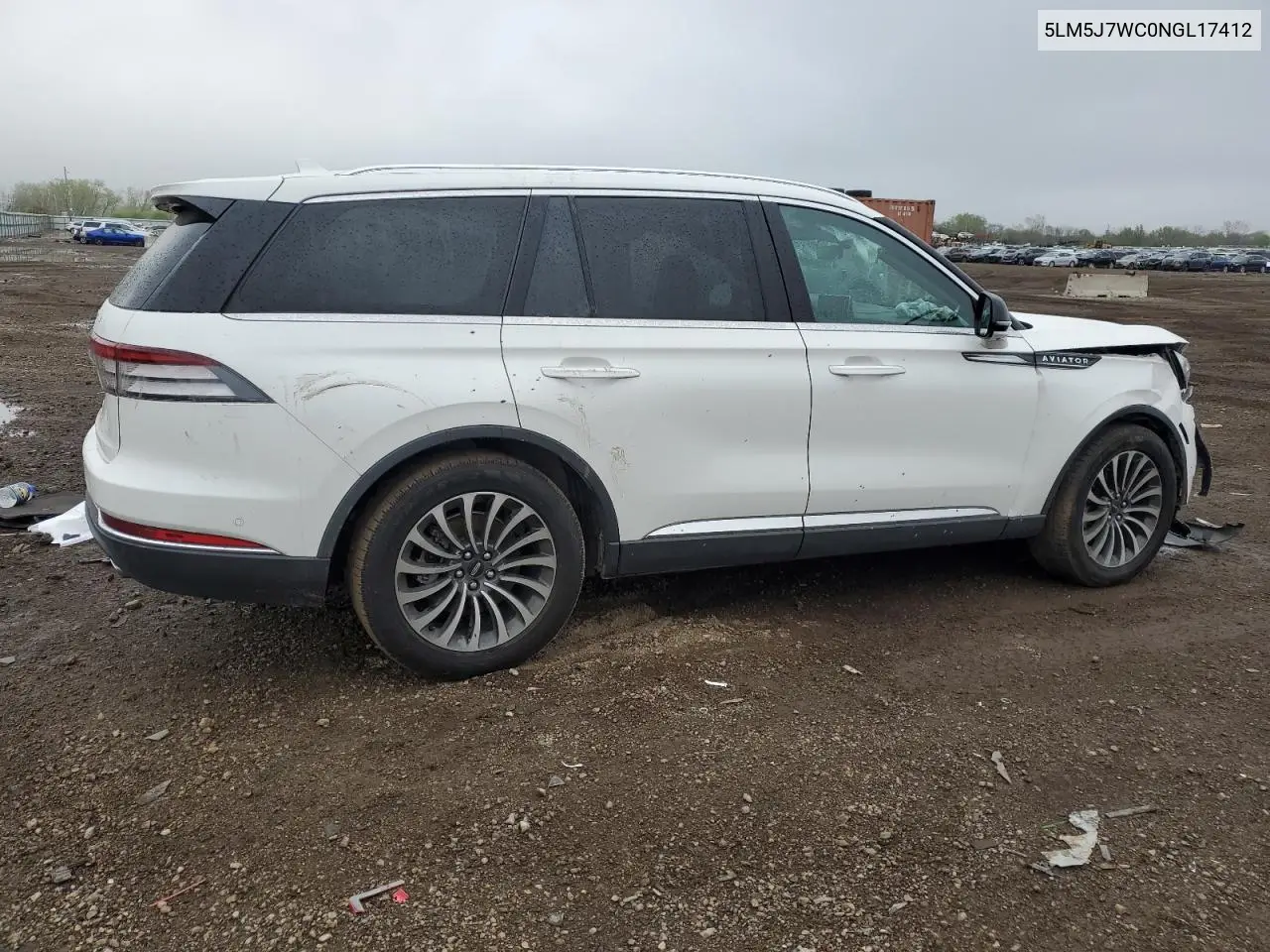 2022 Lincoln Aviator Reserve VIN: 5LM5J7WC0NGL17412 Lot: 55489355