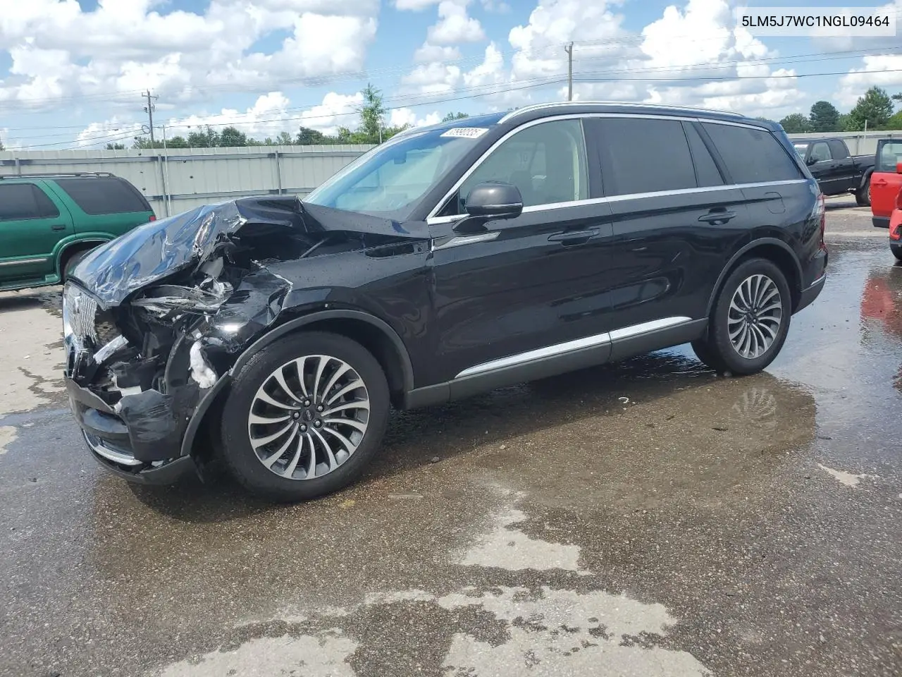 2022 Lincoln Aviator Reserve VIN: 5LM5J7WC1NGL09464 Lot: 60990835