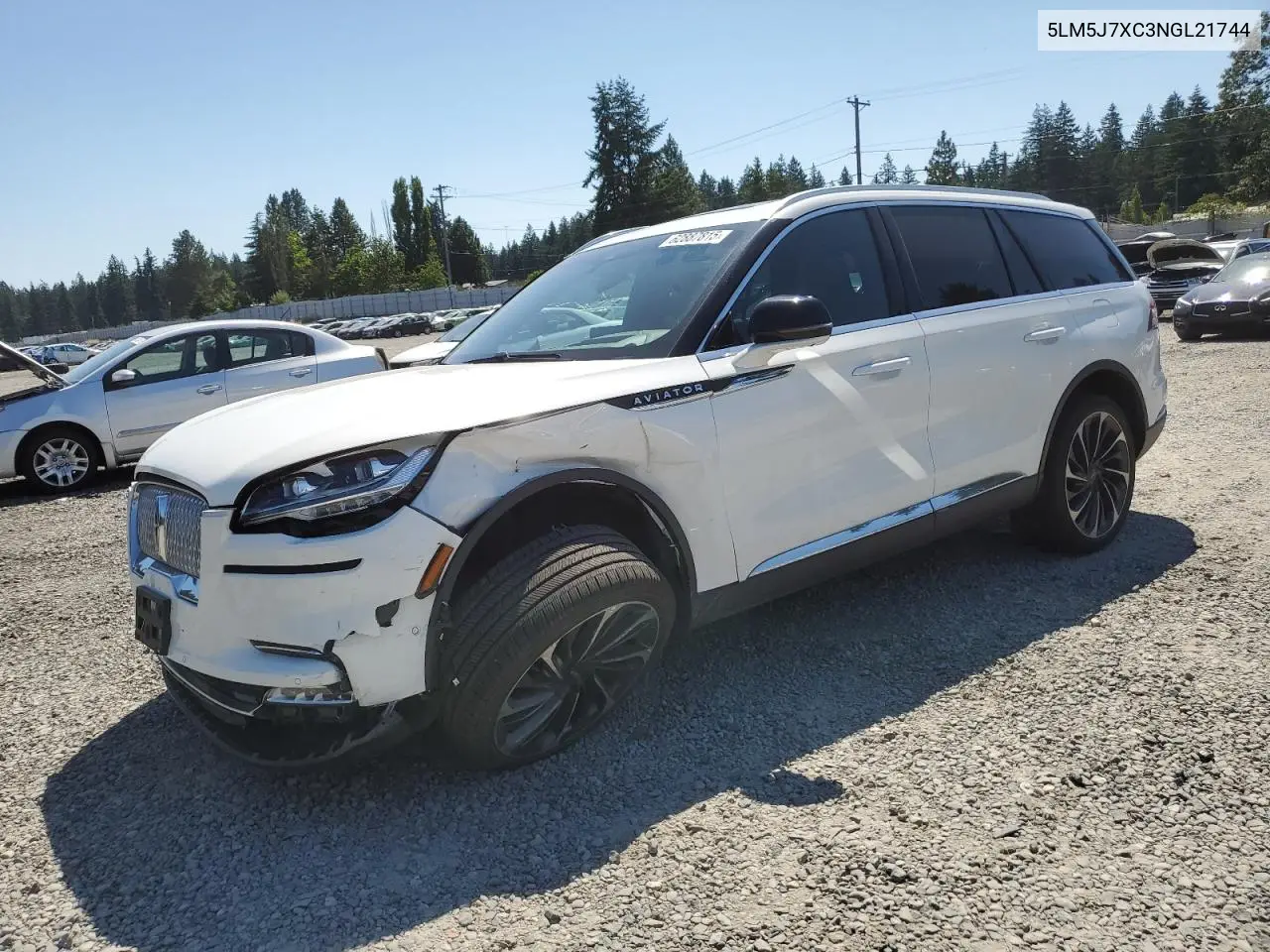 2022 Lincoln Aviator Reserve VIN: 5LM5J7XC3NGL21744 Lot: 62887815