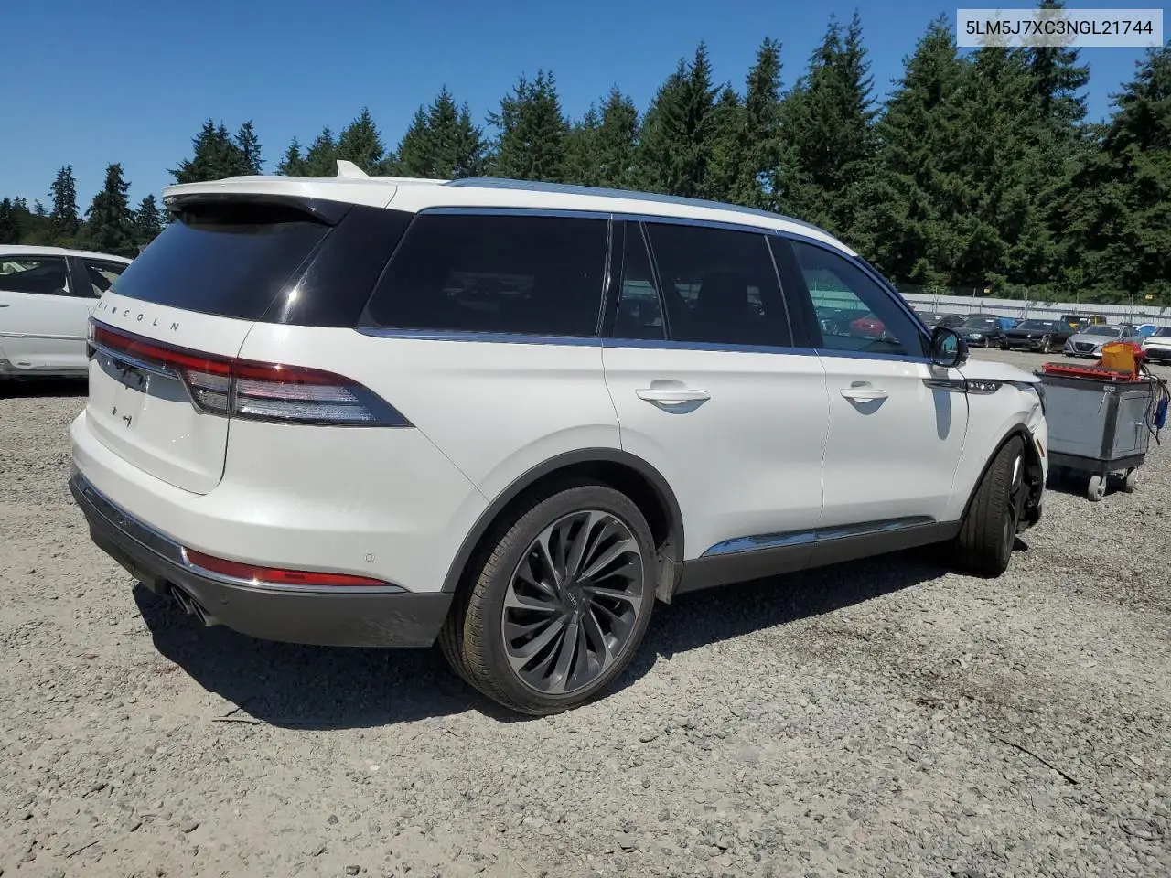 2022 Lincoln Aviator Reserve VIN: 5LM5J7XC3NGL21744 Lot: 62887815