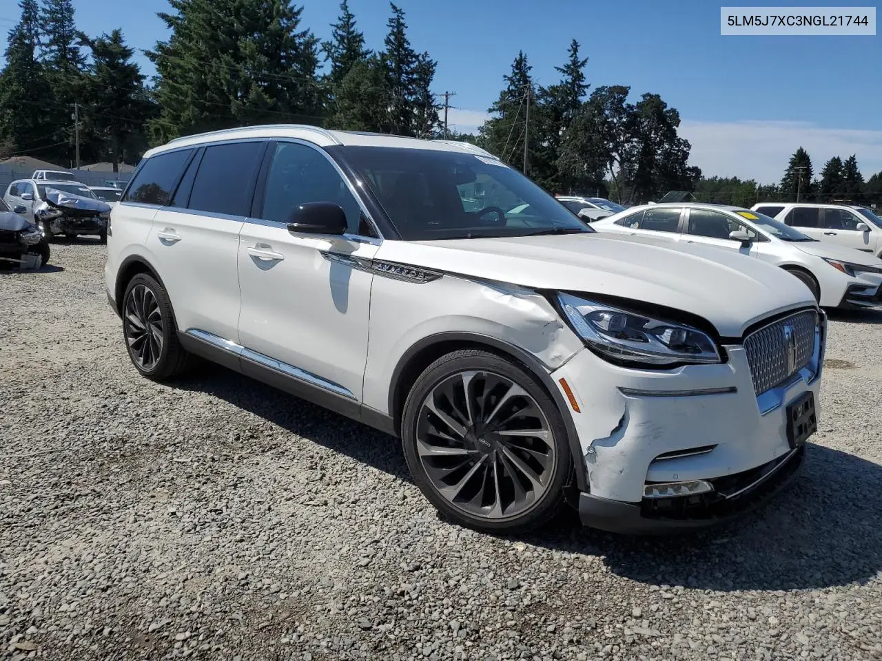 2022 Lincoln Aviator Reserve VIN: 5LM5J7XC3NGL21744 Lot: 62887815