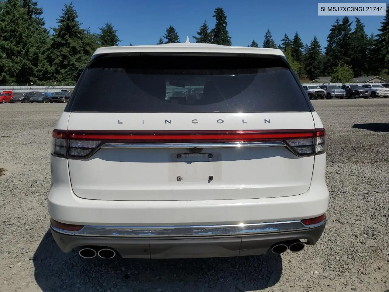2022 Lincoln Aviator Reserve VIN: 5LM5J7XC3NGL21744 Lot: 62887815