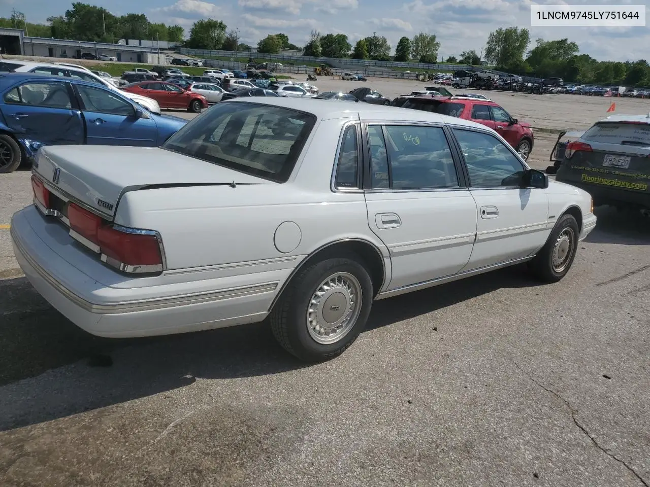 1990 Lincoln Continental VIN: 1LNCM9745LY751644 Lot: 56059275