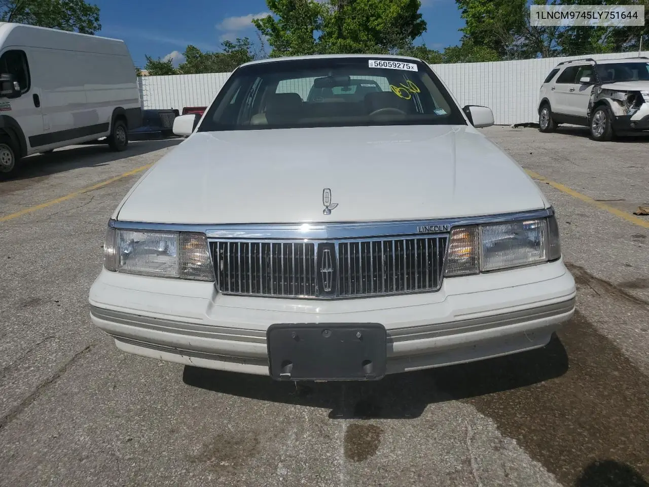 1990 Lincoln Continental VIN: 1LNCM9745LY751644 Lot: 56059275