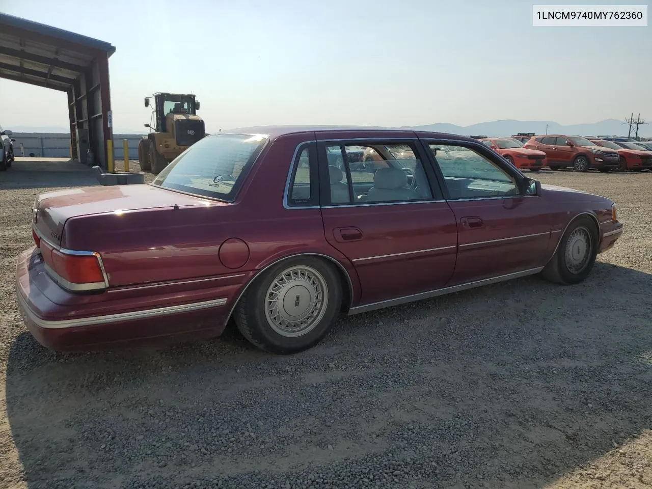 1991 Lincoln Continental Executive VIN: 1LNCM9740MY762360 Lot: 63719144