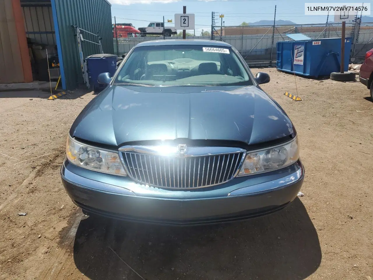 1998 Lincoln Continental VIN: 1LNFM97V2WY714576 Lot: 56664605