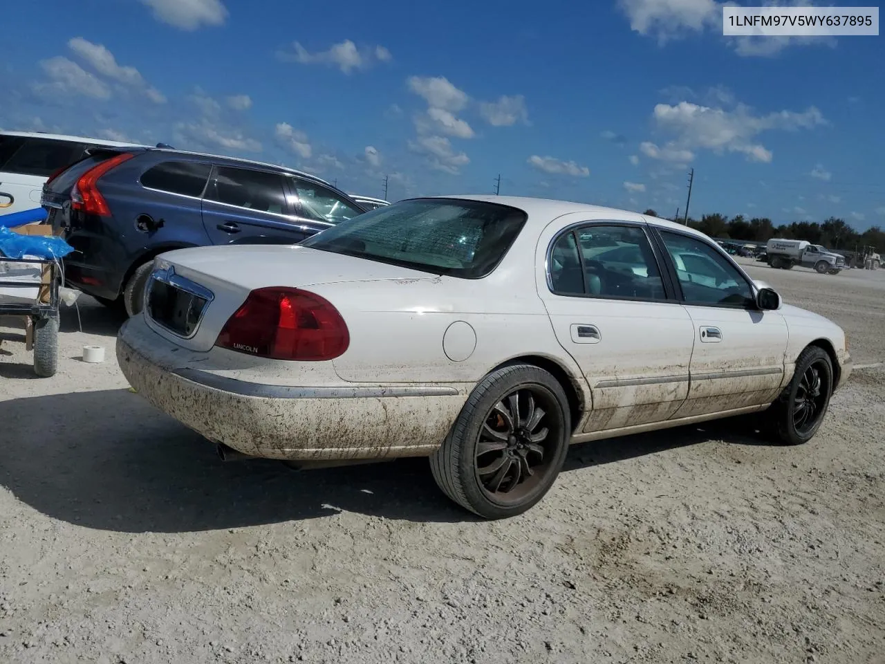 1998 Lincoln Continental VIN: 1LNFM97V5WY637895 Lot: 77020154