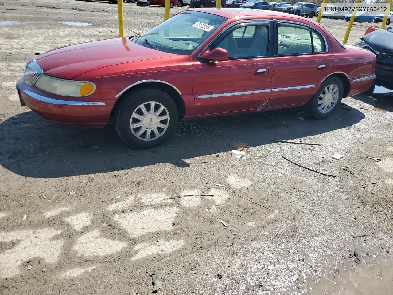 1999 Lincoln Continental VIN: 1LNHM97V5XY660412 Lot: 52772305