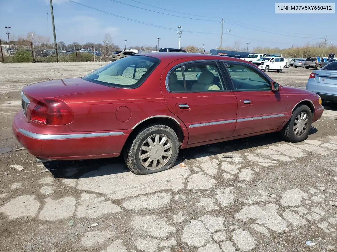 1999 Lincoln Continental VIN: 1LNHM97V5XY660412 Lot: 52772305