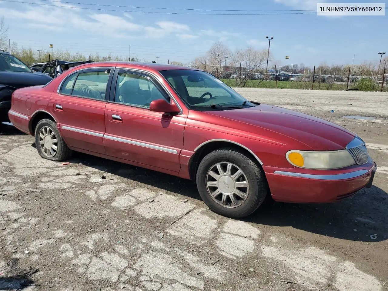 1999 Lincoln Continental VIN: 1LNHM97V5XY660412 Lot: 52772305