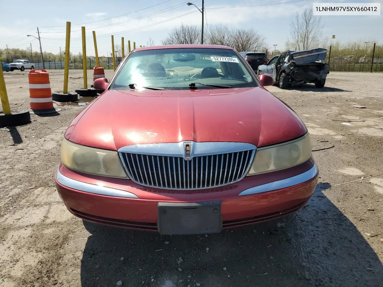 1999 Lincoln Continental VIN: 1LNHM97V5XY660412 Lot: 52772305