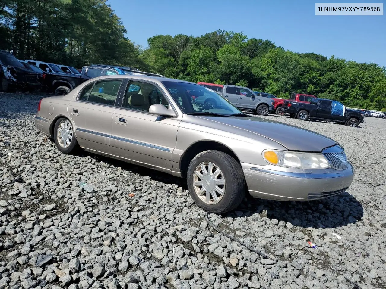 2000 Lincoln Continental VIN: 1LNHM97VXYY789568 Lot: 61431345