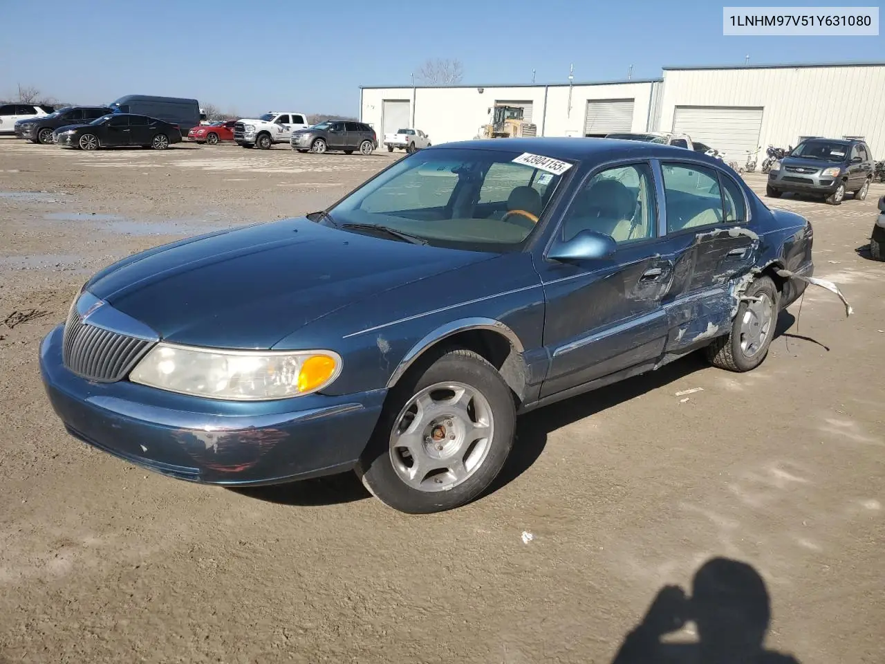 2001 Lincoln Continental VIN: 1LNHM97V51Y631080 Lot: 43904155