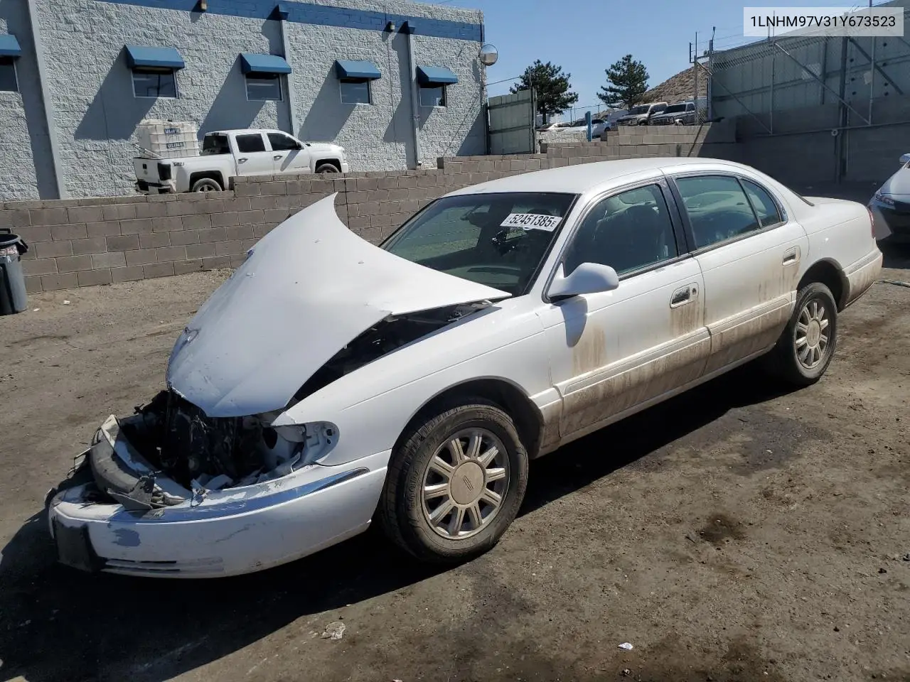 2001 Lincoln Continental VIN: 1LNHM97V31Y673523 Lot: 52451385