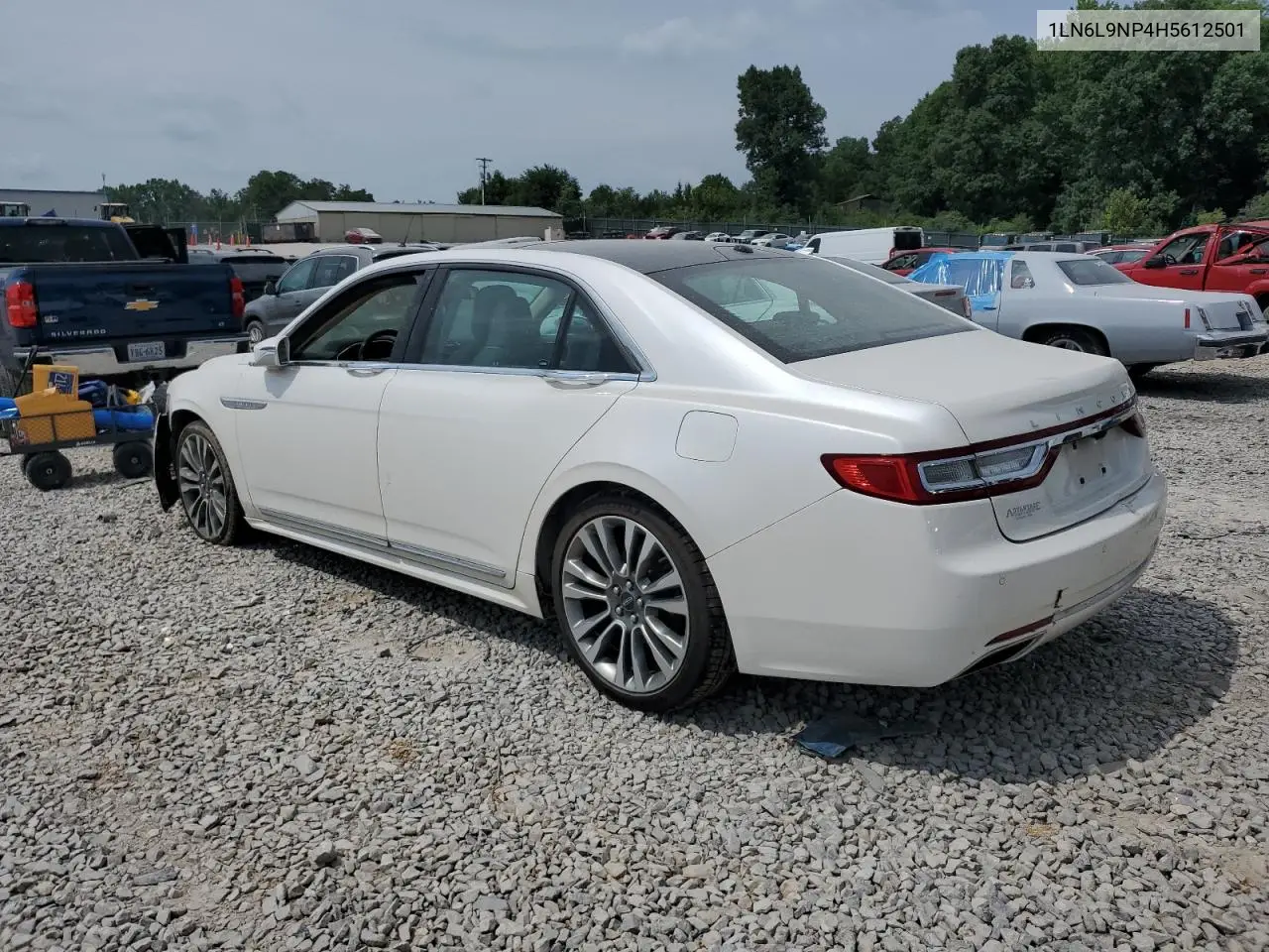 2017 Lincoln Continental Reserve VIN: 1LN6L9NP4H5612501 Lot: 59805025