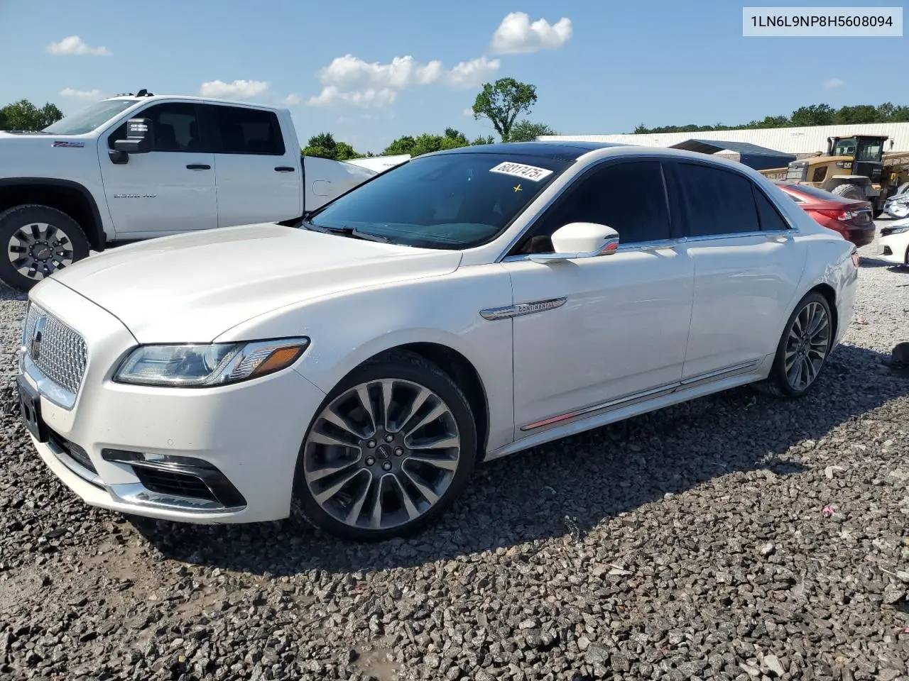 2017 Lincoln Continental Reserve VIN: 1LN6L9NP8H5608094 Lot: 60317475