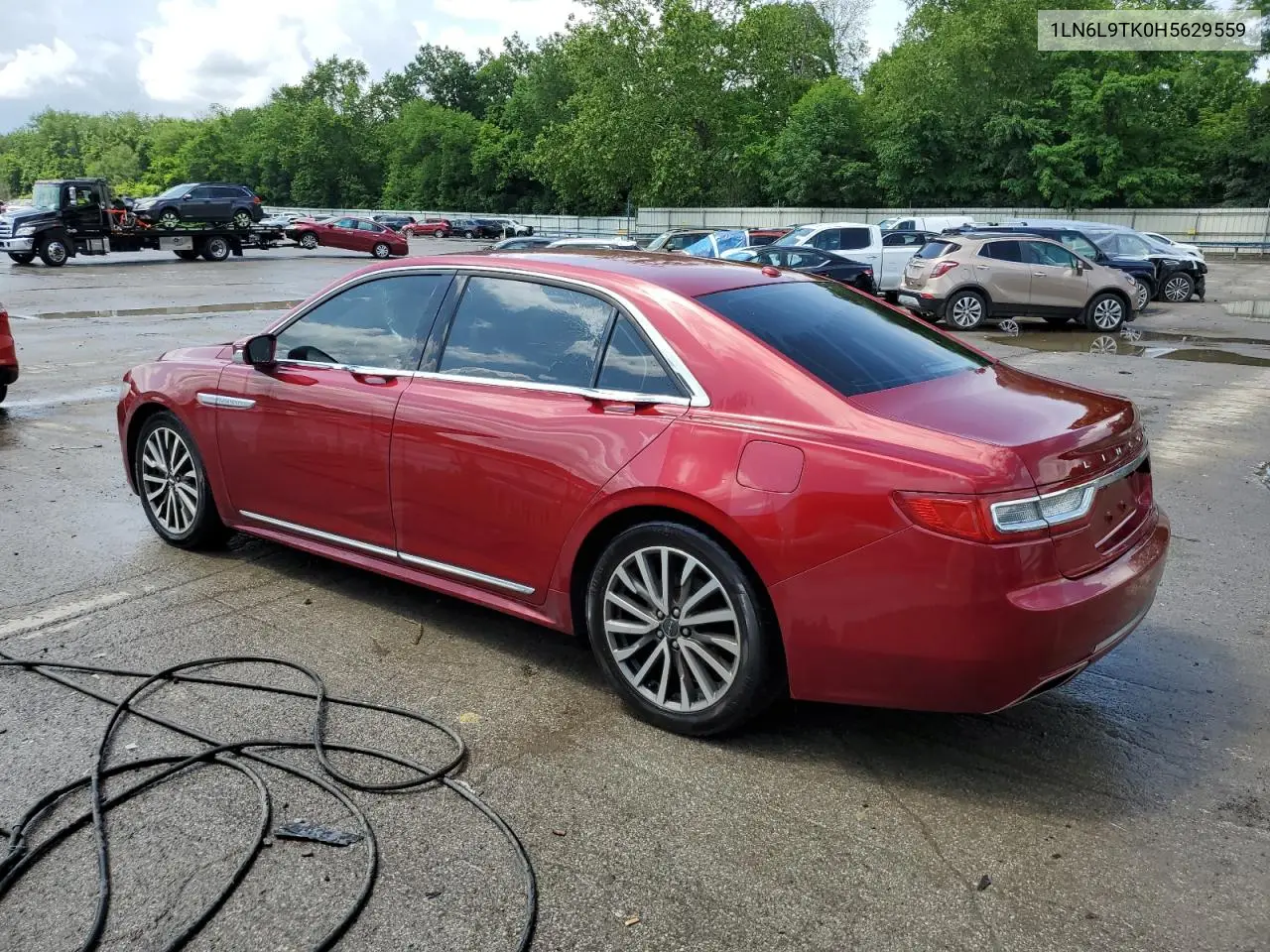 2017 Lincoln Continental Select VIN: 1LN6L9TK0H5629559 Lot: 61366205