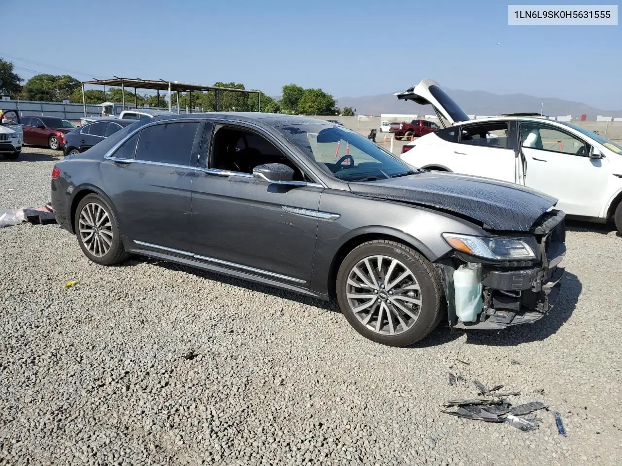 2017 Lincoln Continental Select VIN: 1LN6L9SK0H5631555 Lot: 61658805