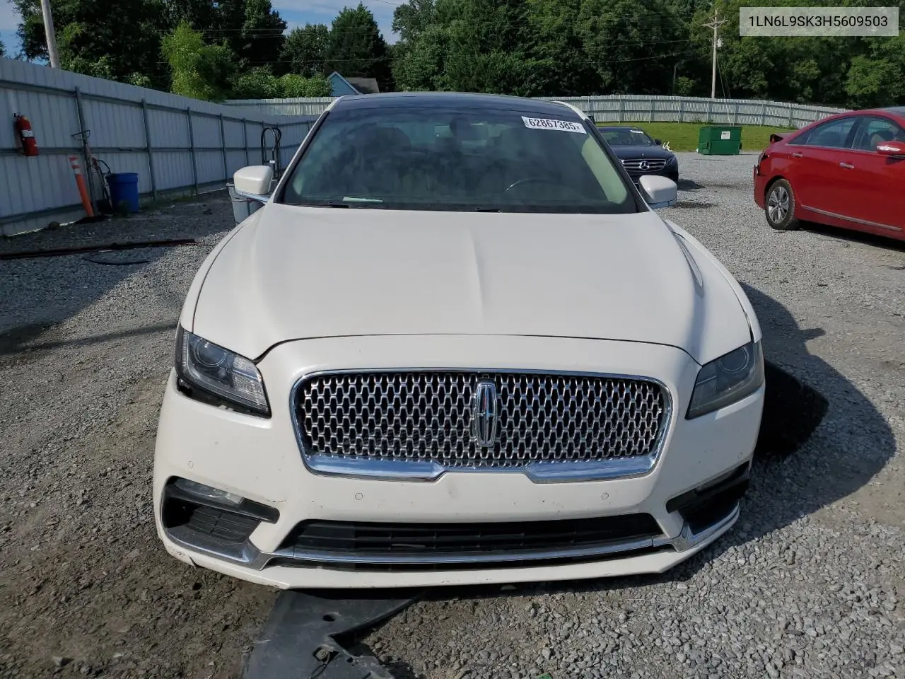 2017 Lincoln Continental Select VIN: 1LN6L9SK3H5609503 Lot: 62867385