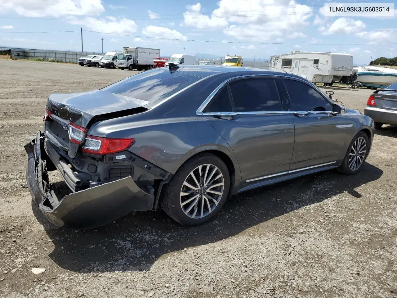 2018 Lincoln Continental Select VIN: 1LN6L9SK3J5603514 Lot: 56579595
