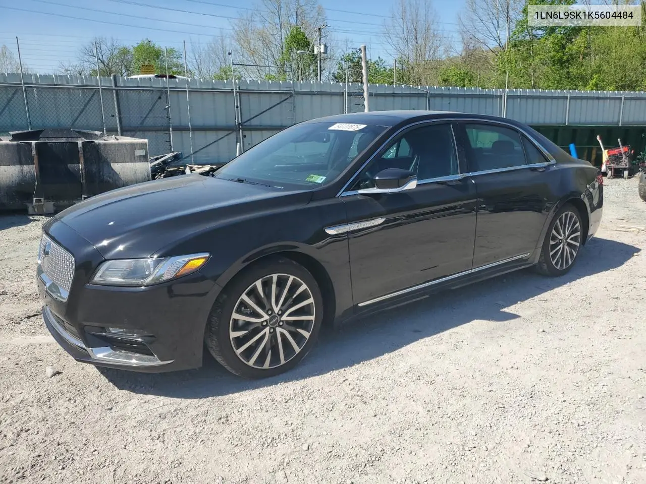 2019 Lincoln Continental Select VIN: 1LN6L9SK1K5604484 Lot: 54737675