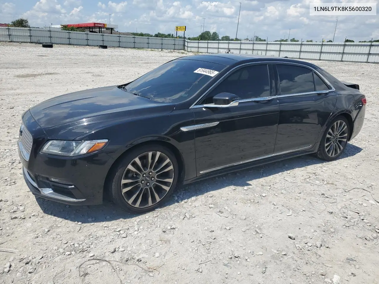 2019 Lincoln Continental Select VIN: 1LN6L9TK8K5600320 Lot: 61944965