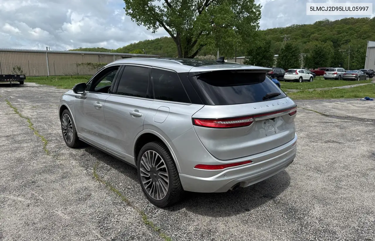 2020 Lincoln Corsair Reserve VIN: 5LMCJ2D95LUL05997 Lot: 55625465