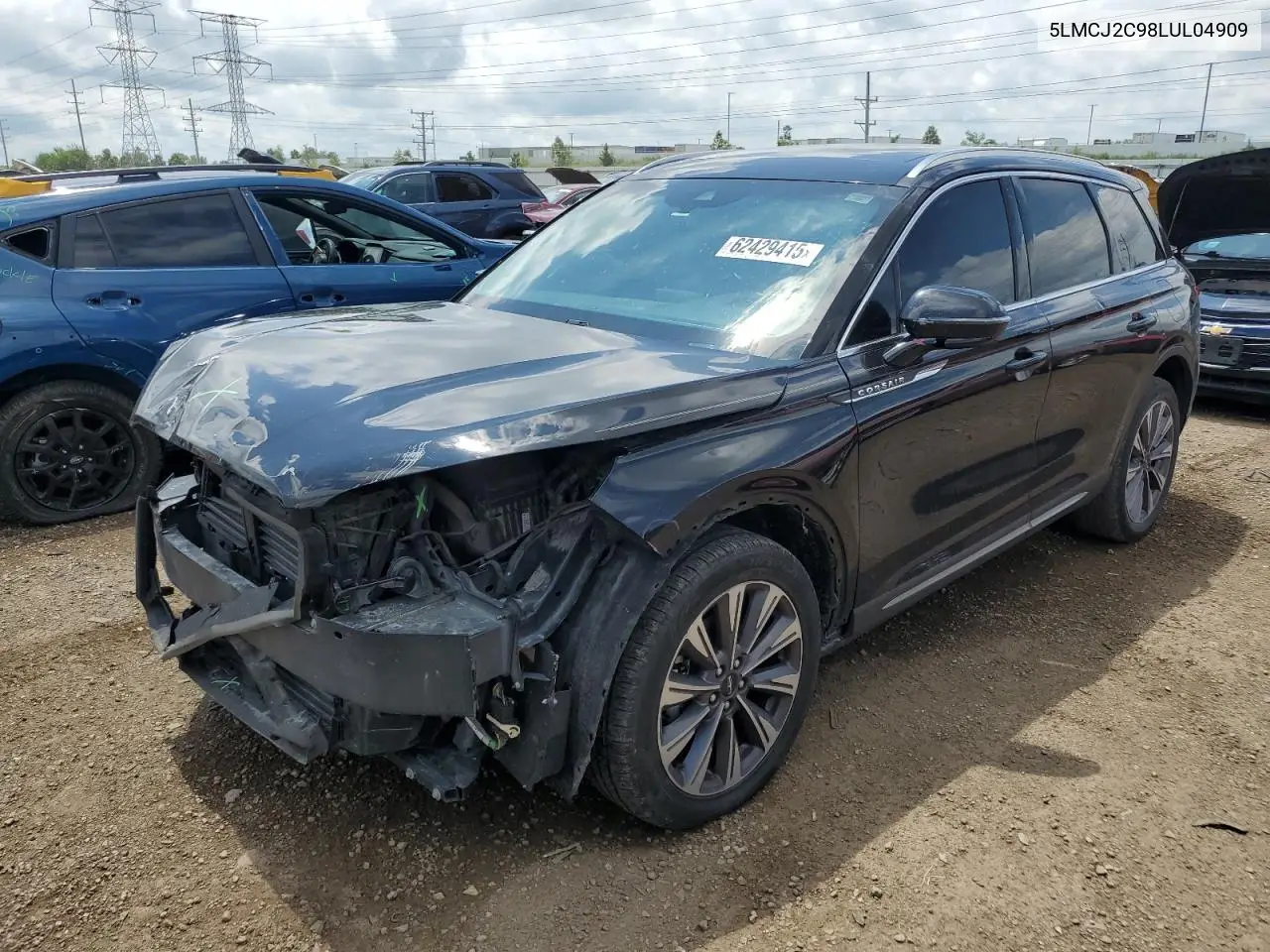 2020 Lincoln Corsair Reserve VIN: 5LMCJ2C98LUL04909 Lot: 62429415