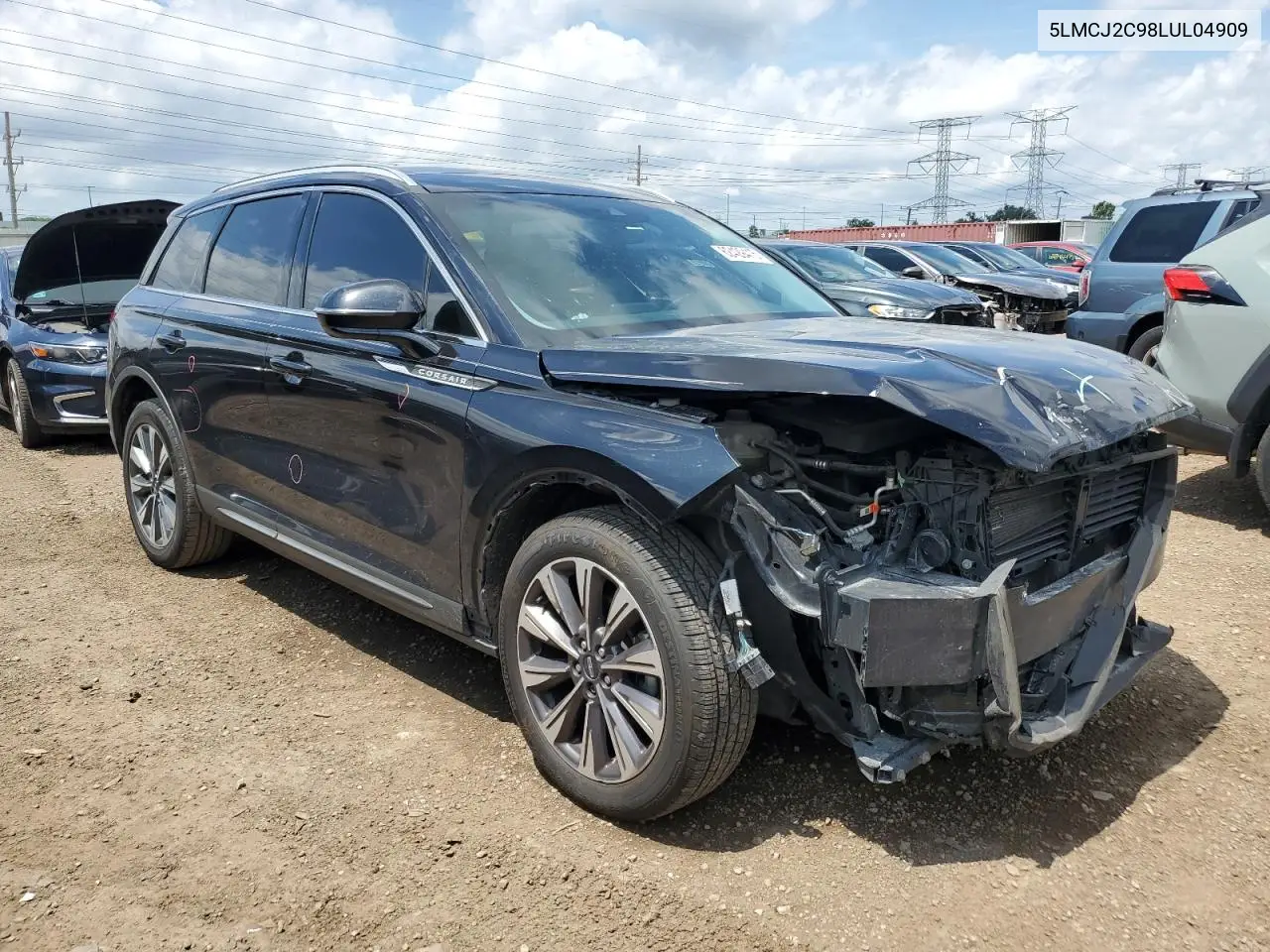 2020 Lincoln Corsair Reserve VIN: 5LMCJ2C98LUL04909 Lot: 62429415