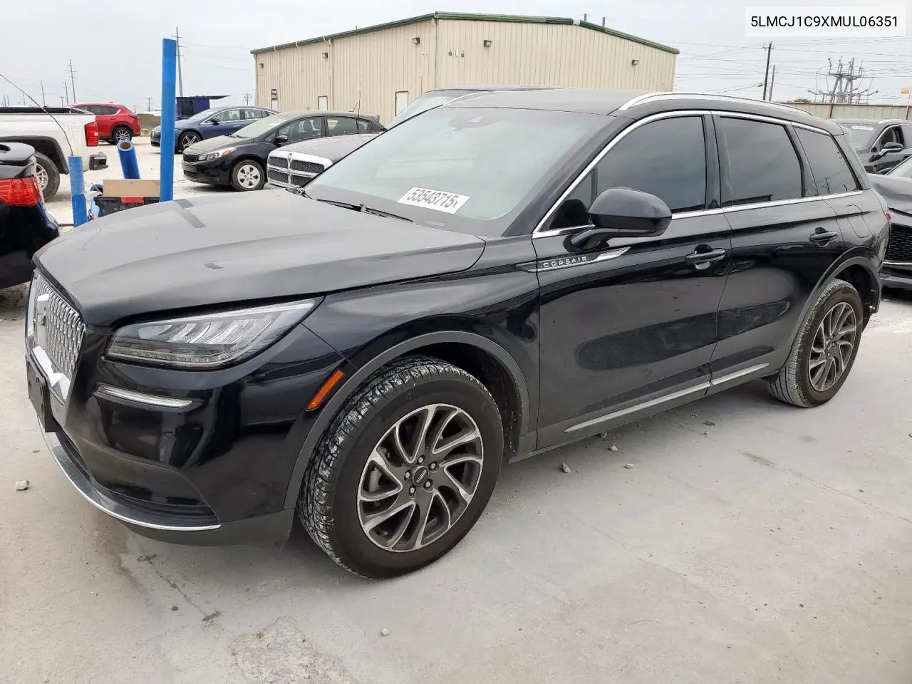 2021 Lincoln Corsair VIN: 5LMCJ1C9XMUL06351 Lot: 53543715