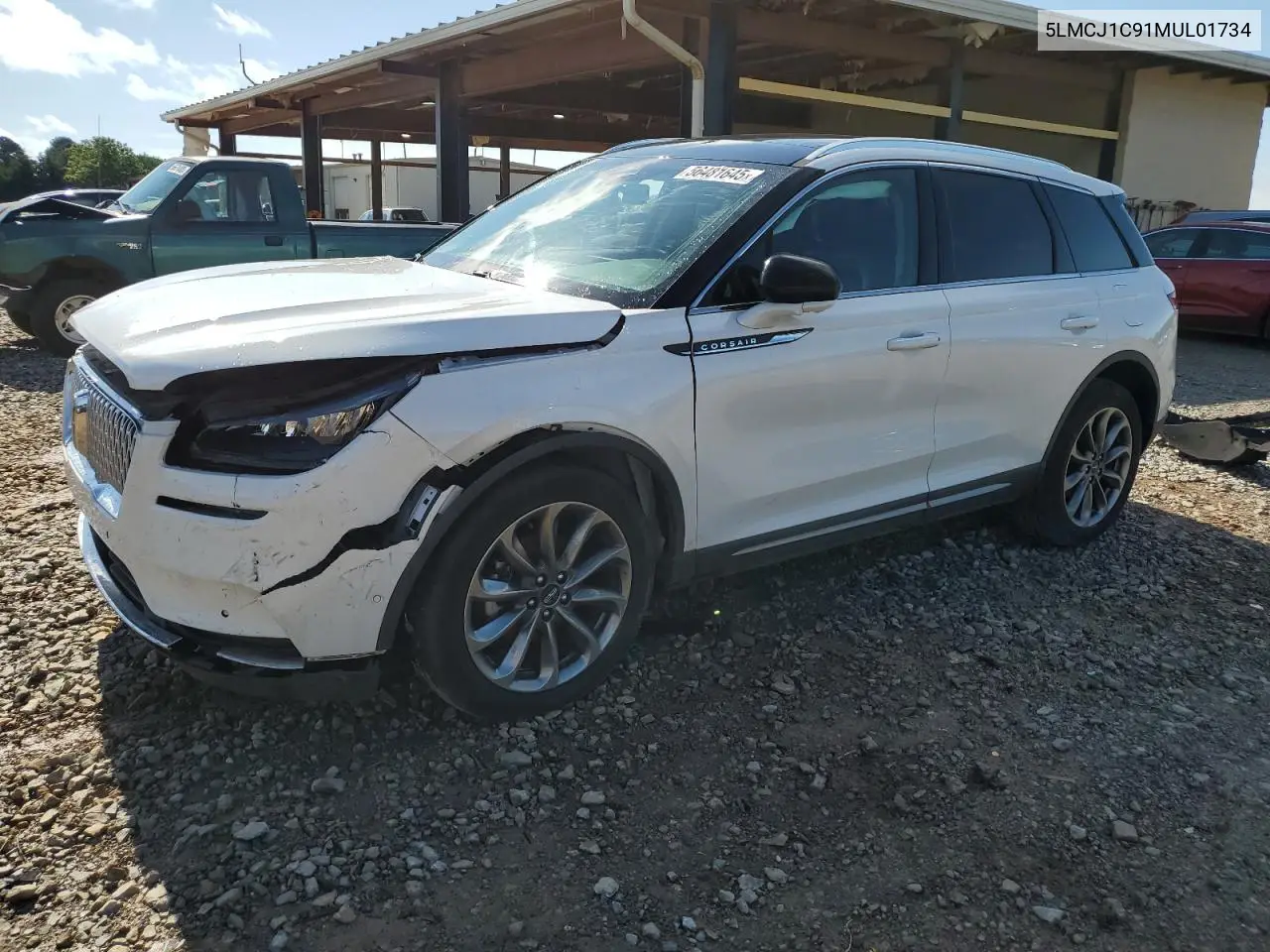 2021 Lincoln Corsair VIN: 5LMCJ1C91MUL01734 Lot: 56481645