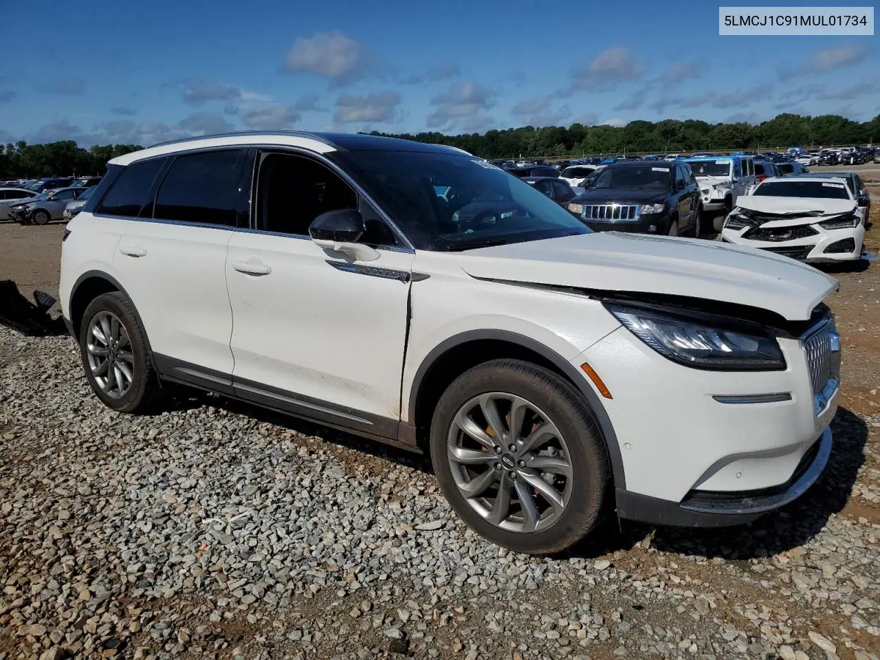 2021 Lincoln Corsair VIN: 5LMCJ1C91MUL01734 Lot: 56481645