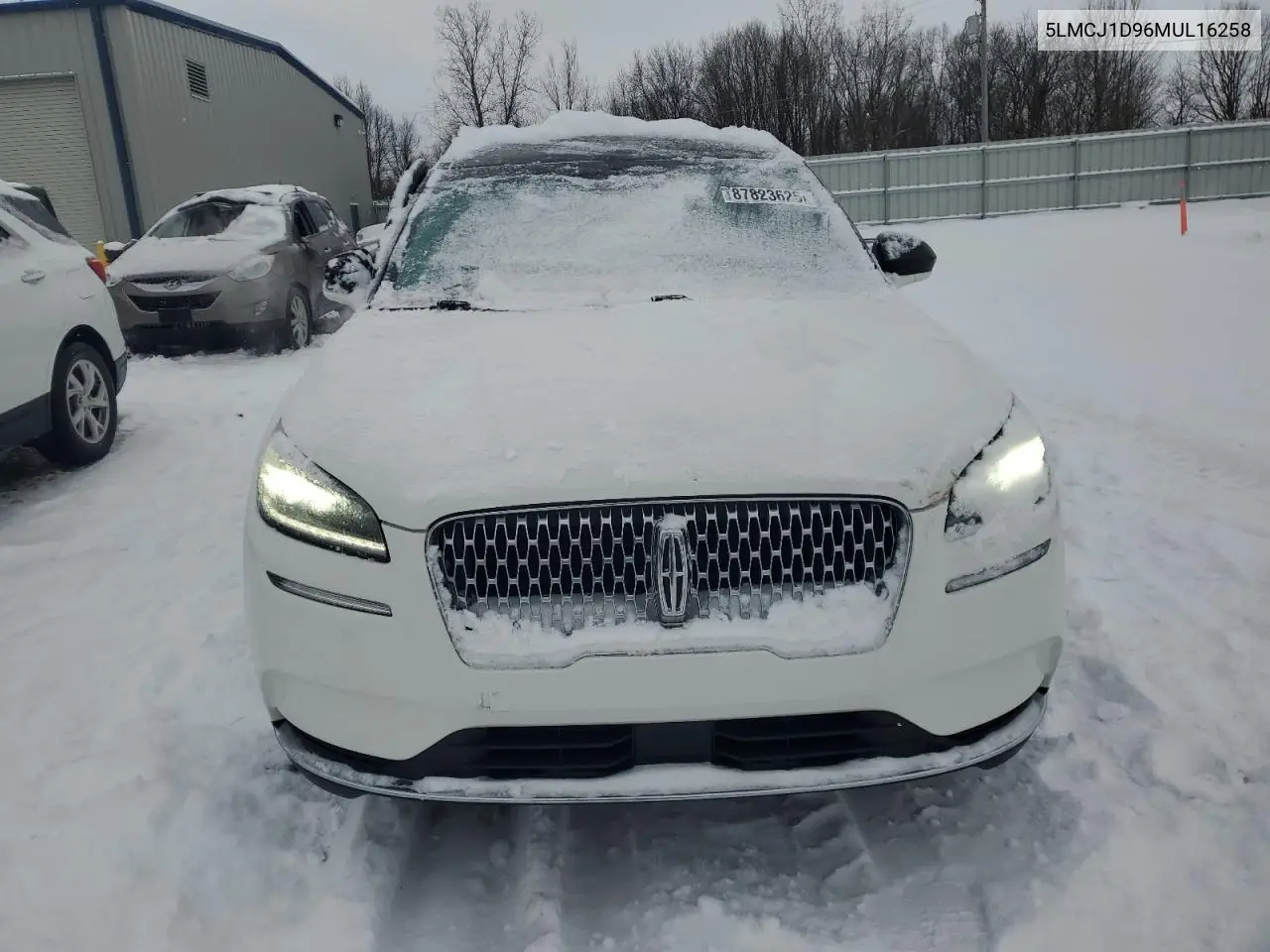 2021 Lincoln Corsair VIN: 5LMCJ1D96MUL16258 Lot: 87823625