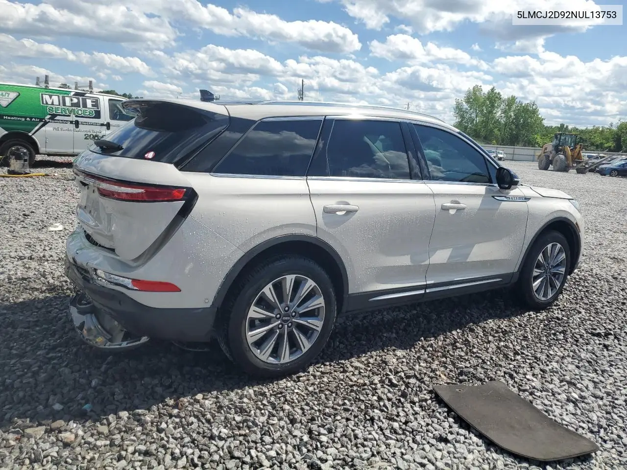 2022 Lincoln Corsair Reserve VIN: 5LMCJ2D92NUL13753 Lot: 55330745