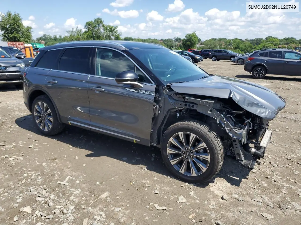 2022 Lincoln Corsair Reserve VIN: 5LMCJ2D92NUL20749 Lot: 61605115