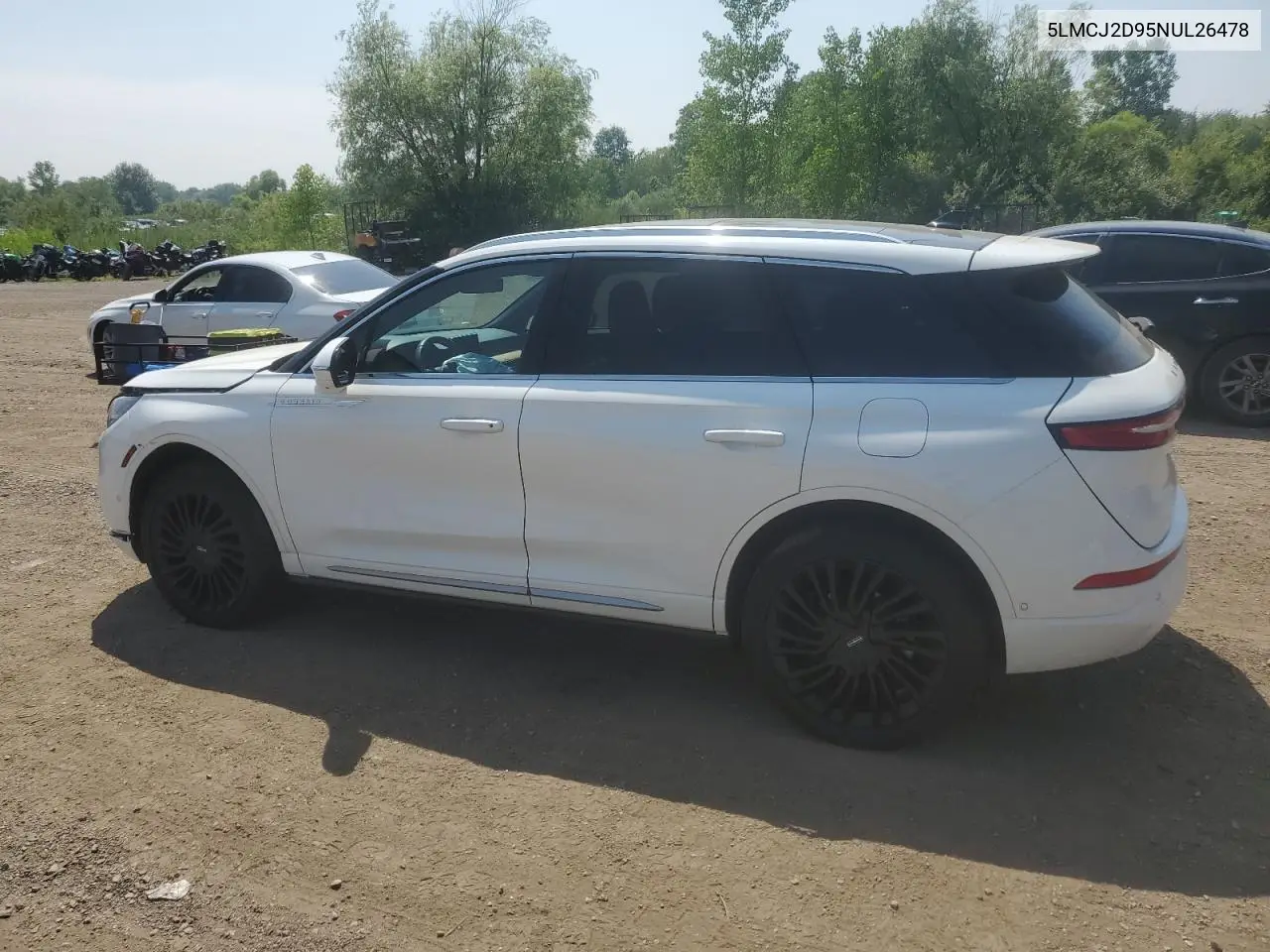 2022 Lincoln Corsair Reserve VIN: 5LMCJ2D95NUL26478 Lot: 65136045