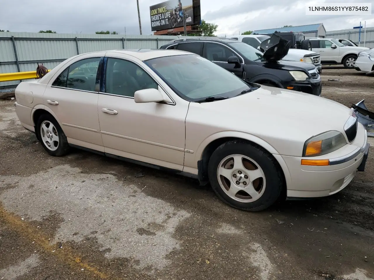 2000 Lincoln Ls VIN: 1LNHM86S1YY875482 Lot: 55092185