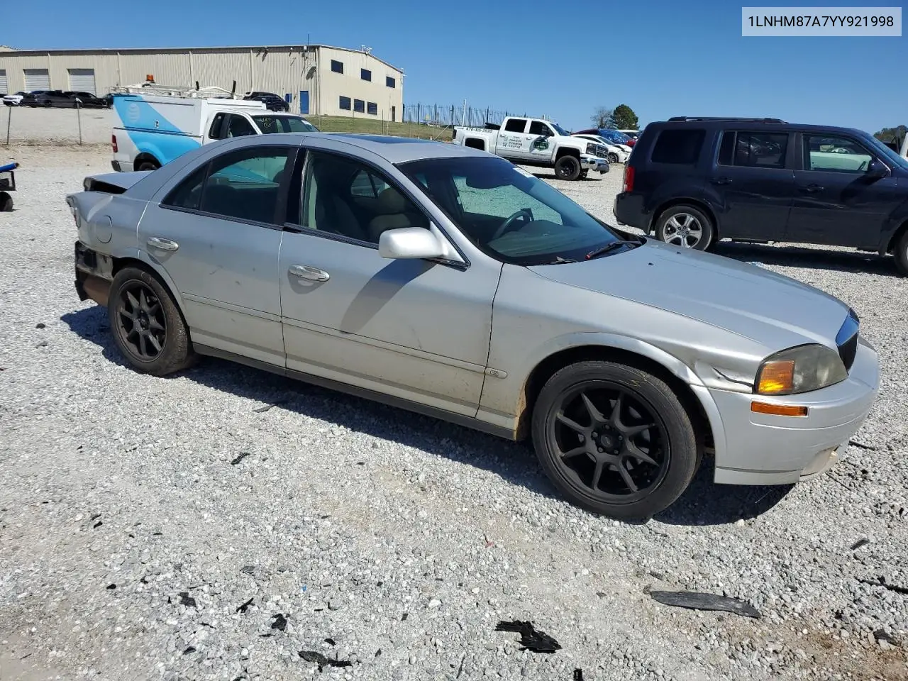 2000 Lincoln Ls VIN: 1LNHM87A7YY921998 Lot: 59657945