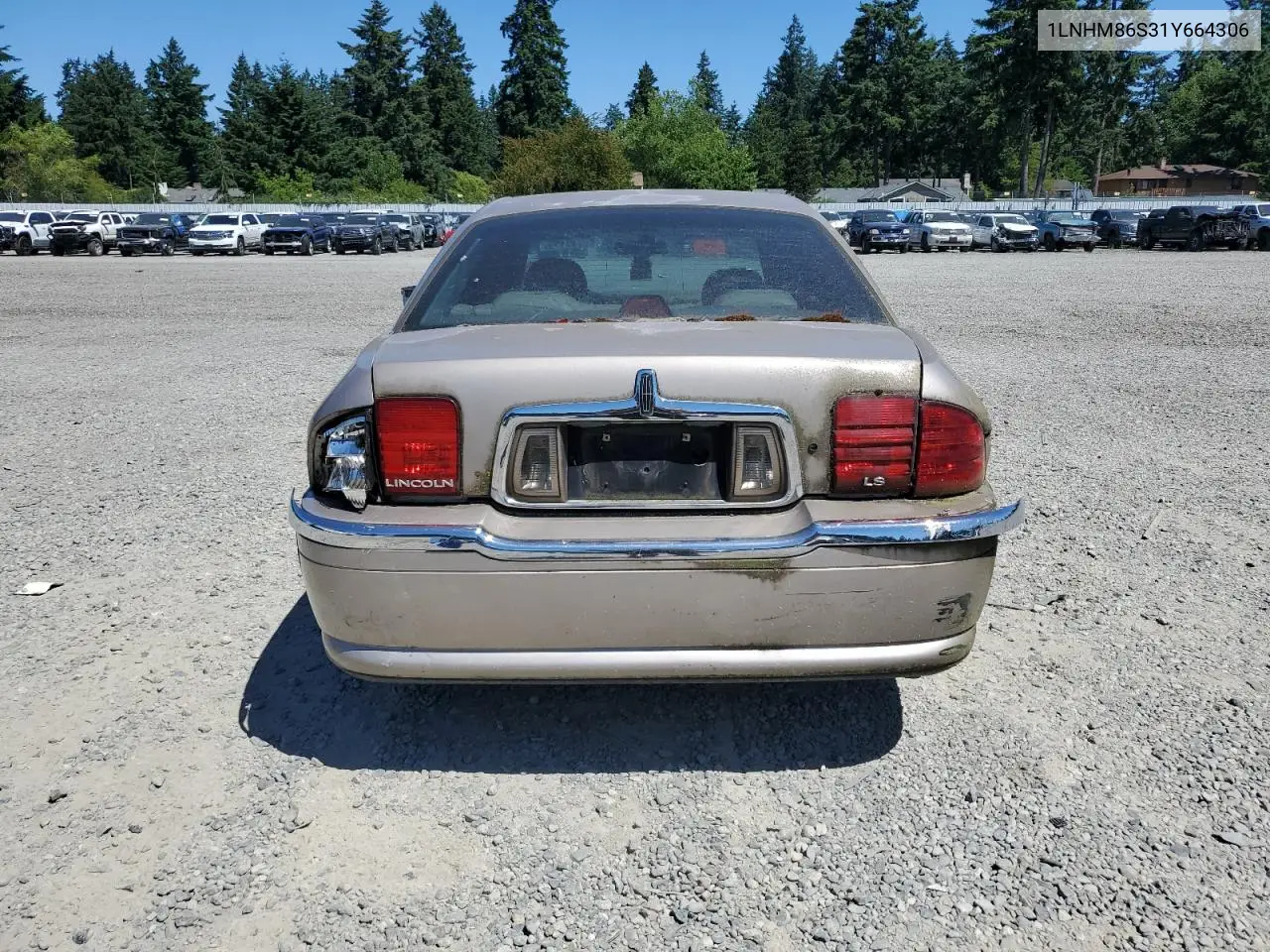 2001 Lincoln Ls VIN: 1LNHM86S31Y664306 Lot: 60249195