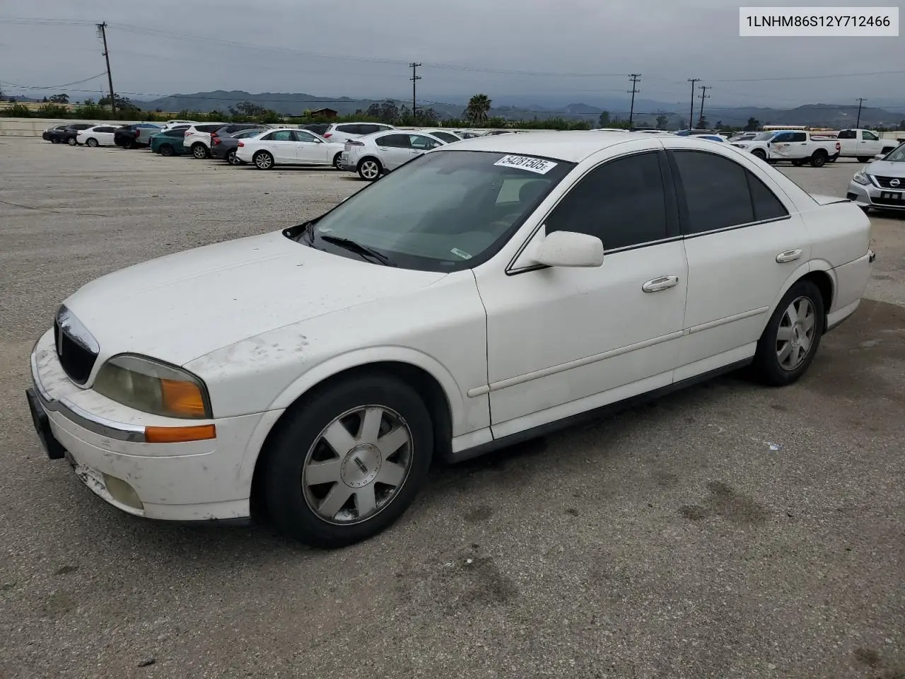 2002 Lincoln Ls VIN: 1LNHM86S12Y712466 Lot: 54281505