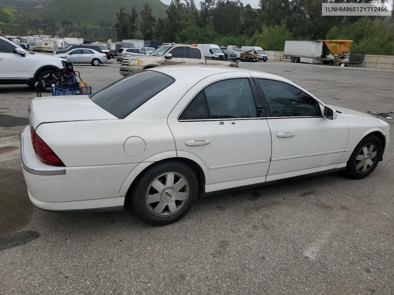 2002 Lincoln Ls VIN: 1LNHM86S12Y712466 Lot: 54281505