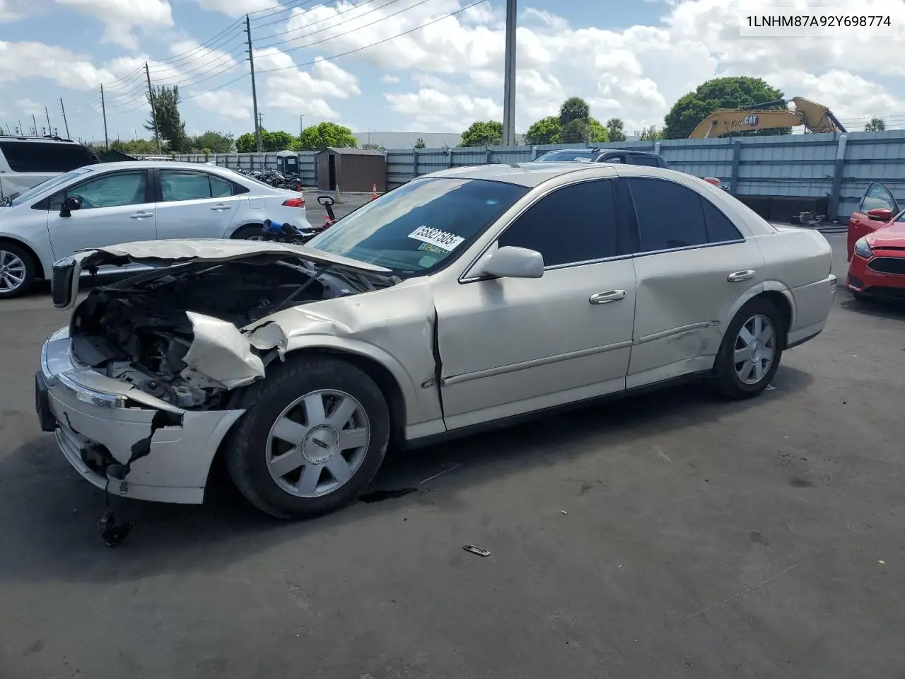 2002 Lincoln Ls VIN: 1LNHM87A92Y698774 Lot: 55827505