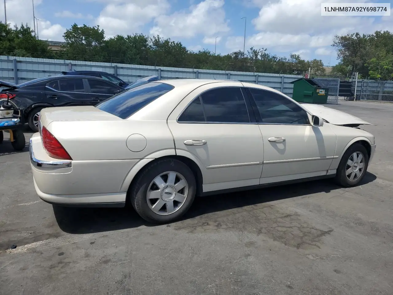 2002 Lincoln Ls VIN: 1LNHM87A92Y698774 Lot: 55827505