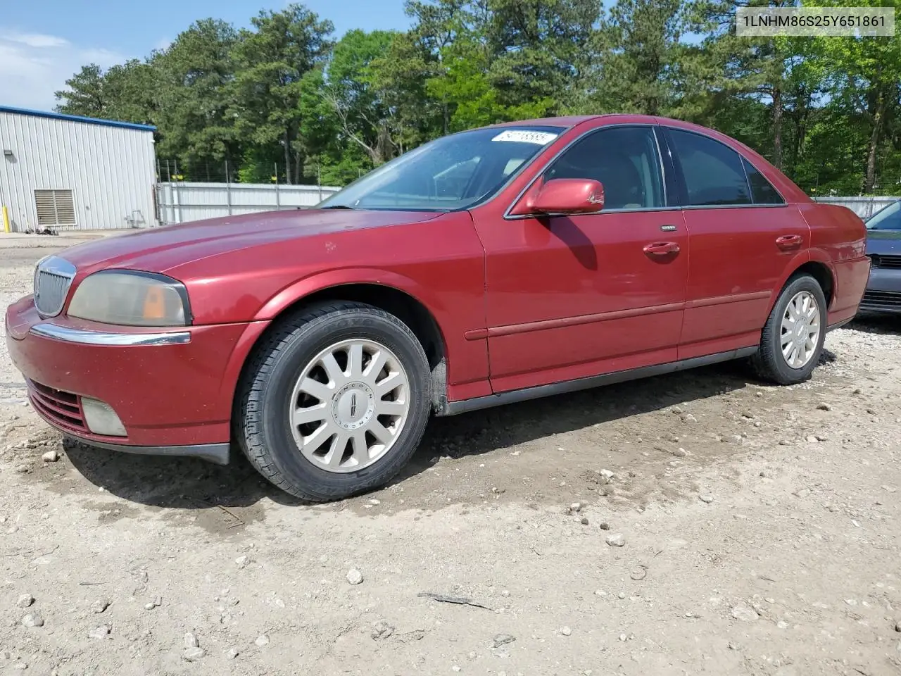 2005 Lincoln Ls VIN: 1LNHM86S25Y651861 Lot: 54118585