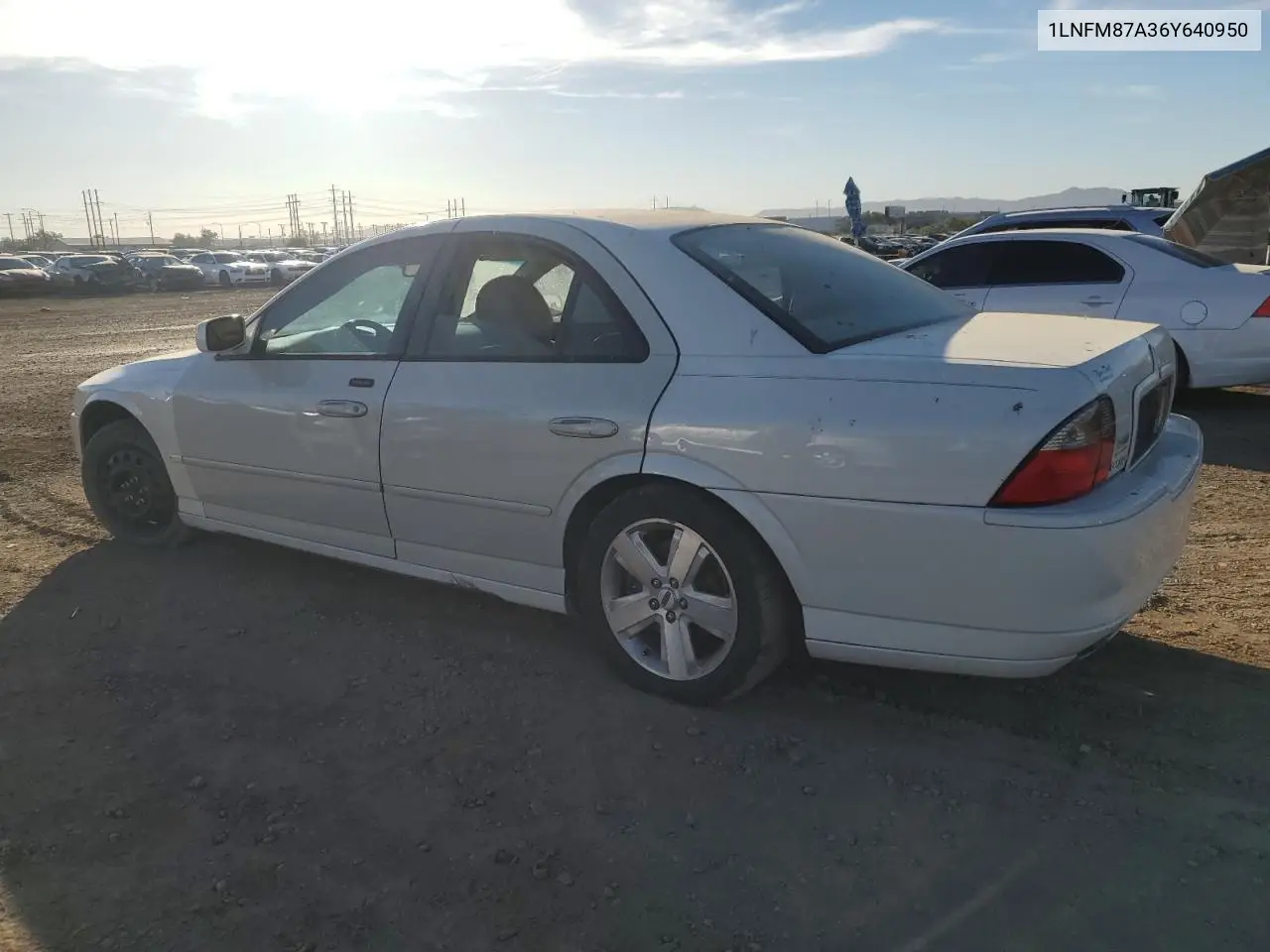 2006 Lincoln Ls VIN: 1LNFM87A36Y640950 Lot: 56752845