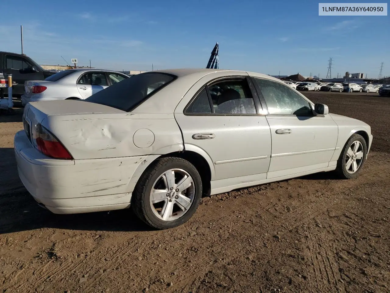 2006 Lincoln Ls VIN: 1LNFM87A36Y640950 Lot: 56752845